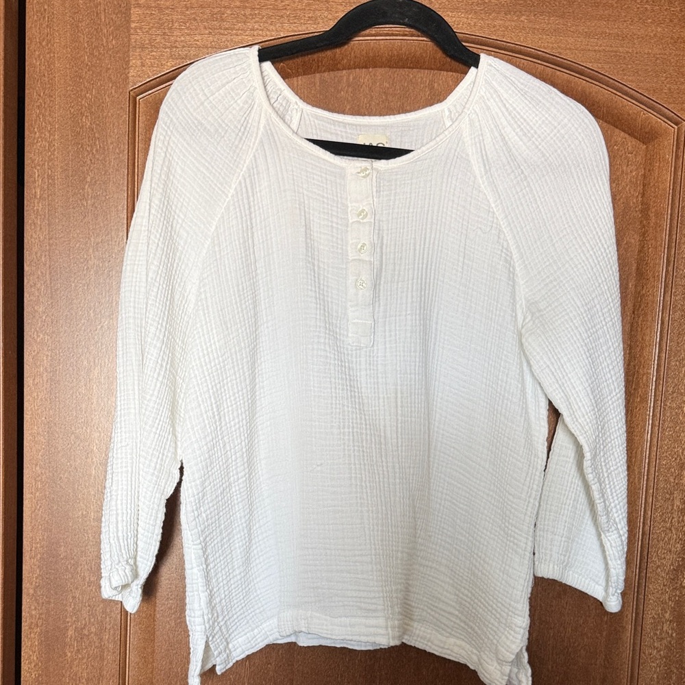 Jag Jeans Cream Textured Blouse